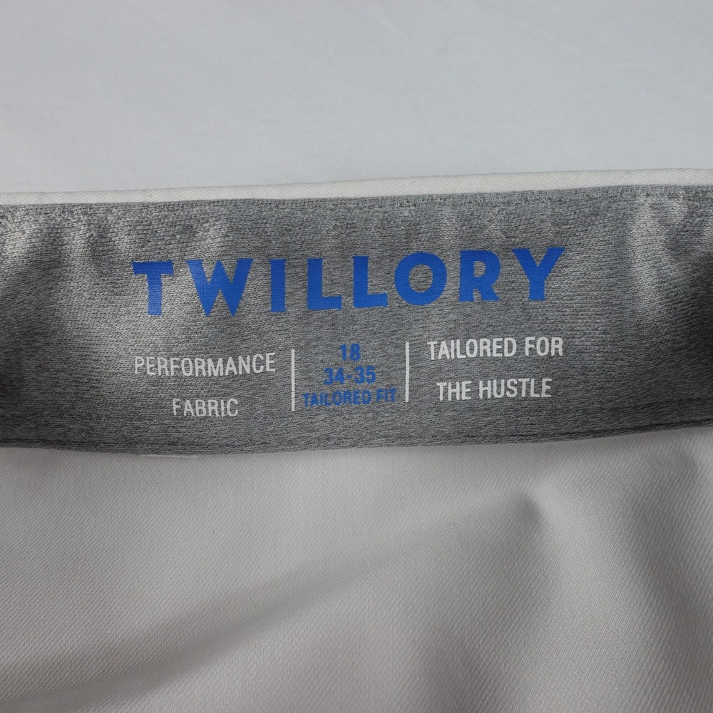 Twillory Performance Dress Shirt Men's 18 34-35 Tailored Fit Flip Cuff White - Picture 4 of 13